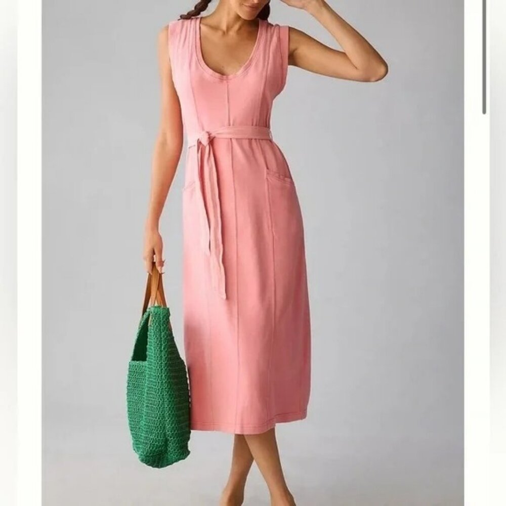 Daily Practice by Anthropologie Seamed Sleeveless Dress Medium Pink